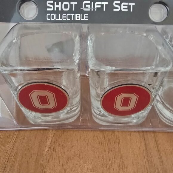 Ohio State University OSU Shot Glass Collectible 4 Piece Gift Set New - Picture 2 of 5